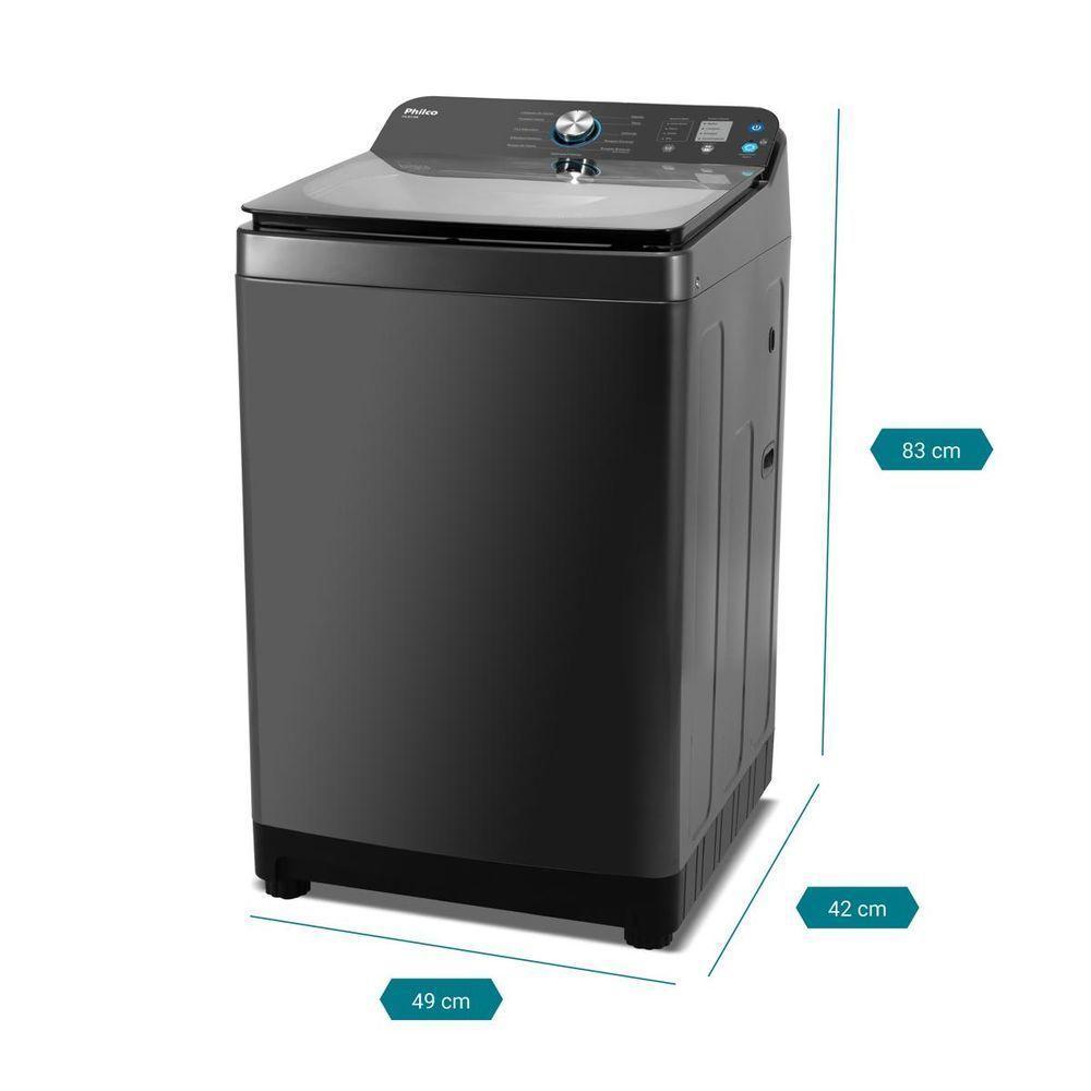 Máquina de Lavar 14 Kg Philco Preto PLR14B 12 Programas de Lavagem 220V - 2