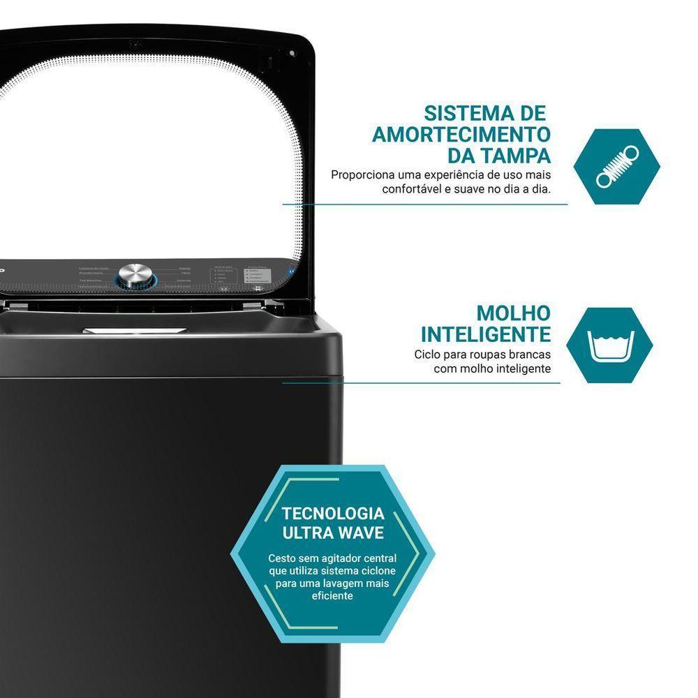 Máquina de Lavar 14 Kg Philco Preto PLR14B 12 Programas de Lavagem 220V - 3