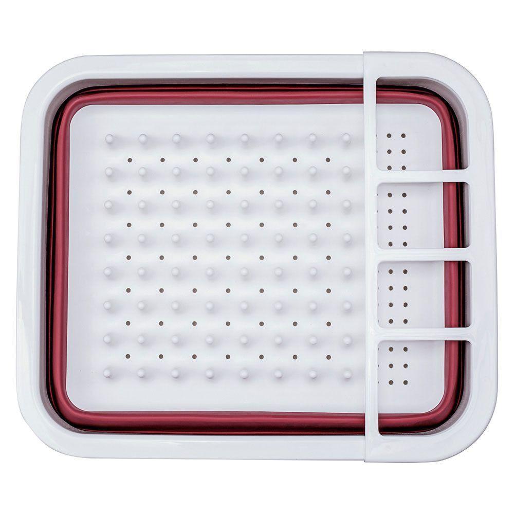 Escorredor De Pratos Euro Home Retrátil Polipropileno Vermelho - 3