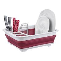 Escorredor De Pratos Euro Home Retrátil Polipropileno Vermelho - 1