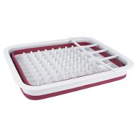 Escorredor De Pratos Euro Home Retrátil Polipropileno Vermelho