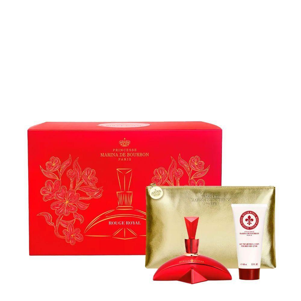 Kit Marina De Bourbon Rouge Royal Eau De Parfum - Perfume Feminino 100ml + Body L. 100ml + Necessaire - 1