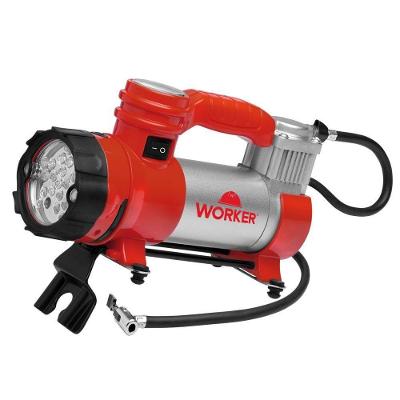 Compressor De Ar Automotivo 15a 12v 3 Em 1 Lanterna Led Worker