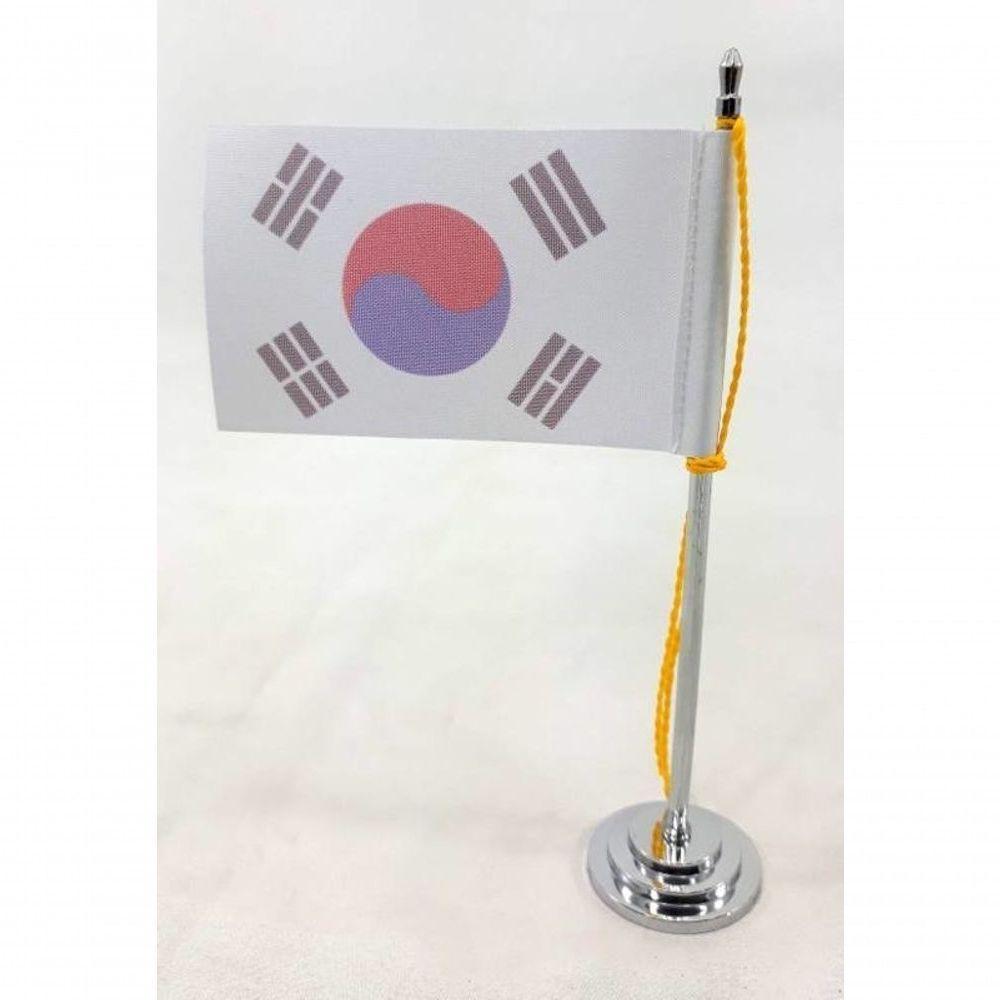 Mini Bandeira De Mesa Coréia Do Sul 15 Cm Poliéster - 2