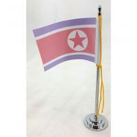 Mini Bandeira De Mesa Coréia Do Norte 15 Cm Poliéster - 2