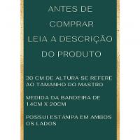 Bandeira De Mesa Dupla Face Catar Com Mastro 30 Cm Cetim - 2