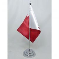 Bandeira De Mesa Dupla Face Catar Com Mastro 30 Cm Cetim - 3