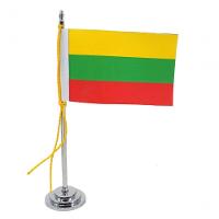 Mini Bandeira De Mesa Lituânia 15 Cm Poliéster - 1