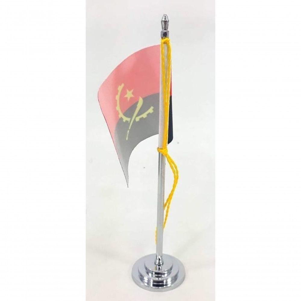 Mini Bandeira De Mesa Angola 15 Cm Poliéster - 3