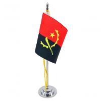 Mini Bandeira De Mesa Angola 15 Cm Poliéster - 1