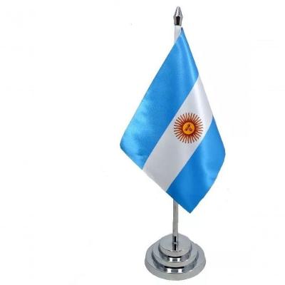 Bandeira Mesa Dupla Face Argentina Mastro 29 Cm (20x14cm)