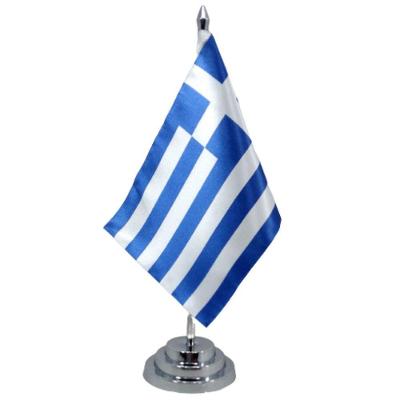 Bandeira Mesa Dupla Face Grécia 29 Cm Alt Mastro
