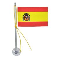 Mini Bandeira Espanha Com Ventosa Poliéster (5,5cm X 8,5cm) - 1