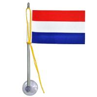 Mini Bandeira Holanda Com Ventosa Poliéster (5,5cm X 8,5cm) - 1