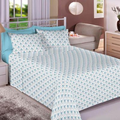 Jogo De Cama Casal 100% Algodão Premium Plus 4 Peças Geometrico