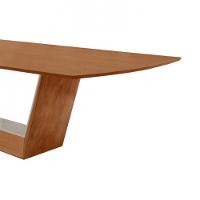 Mesa Para Sala De Jantar Rubi 220cm Moderna Mobília Cinamomo Com Off White/cinamomo Imbuia