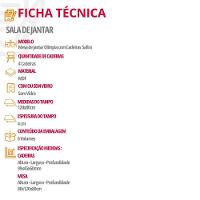 Mesa Olimpia 120 Mdf Com 4 Cadeiras Safira Veludo Grafite/naturalle/naturalle - 8