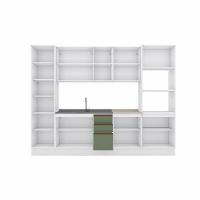 Cozinha Modulada Celeste Kappesberg 100% MDF Branco/Verde 7 Peças - 3