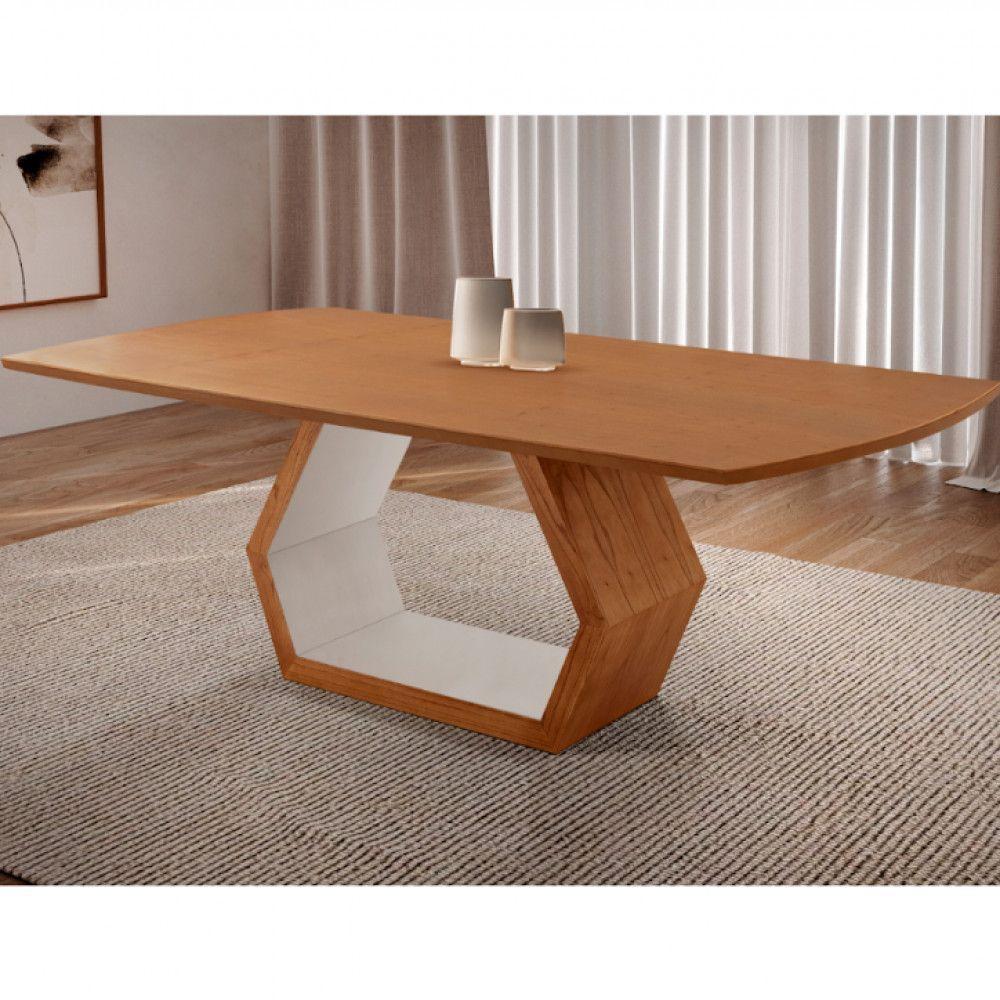 Mesa Para Sala De Jantar Ane Cinamomo Com Off White/cinamomo Imbuia - 2