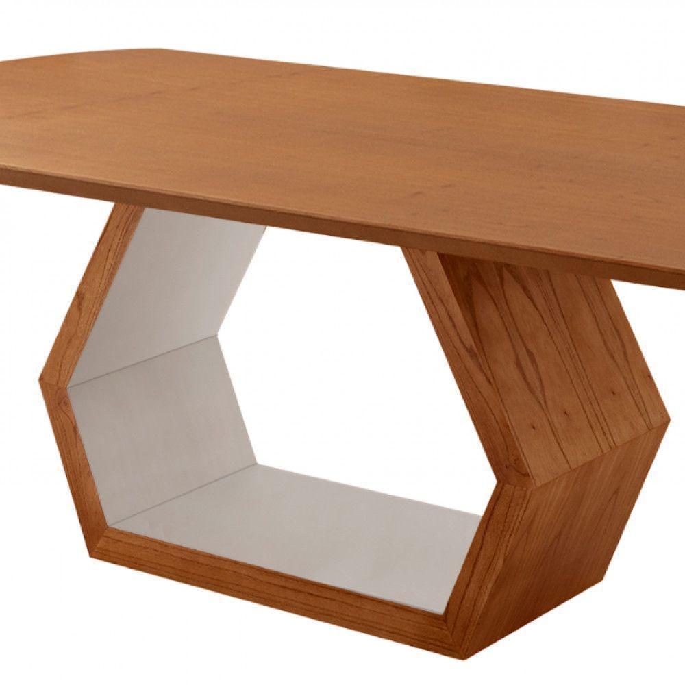 Mesa Para Sala De Jantar Ane Cinamomo Com Off White/cinamomo Imbuia - 3