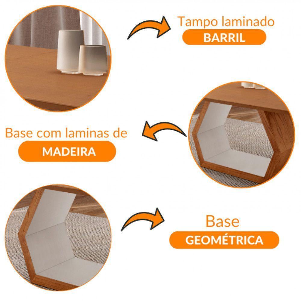 Mesa Para Sala De Jantar Ane Cinamomo Com Off White/cinamomo Imbuia - 4
