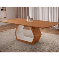 Mesa Para Sala De Jantar Ane Cinamomo Com Off White/cinamomo Imbuia - 2