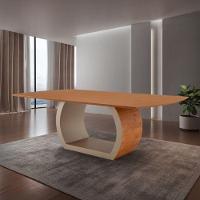 Mesa Para Sala De Jantar Ellis 220cm Madeira Moderna Mobília Cinamomo Com Champanhe/cinamomo Imbuia - 2