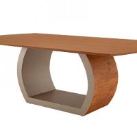 Mesa Para Sala De Jantar Ellis 220cm Madeira Moderna Mobília Cinamomo Com Champanhe/cinamomo Imbuia - 3