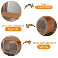 Mesa Para Sala De Jantar Ellis 220cm Madeira Moderna Mobília Cinamomo Com Champanhe/cinamomo Imbuia - 5