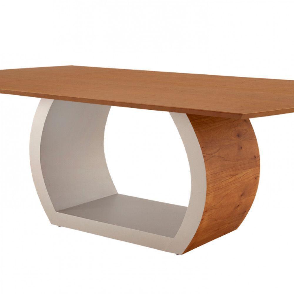 Mesa Para Sala De Jantar Ellis 220cm Madeira Moderna Mobília Cinamomo Com Off White/cinamomo Imbuia - 3