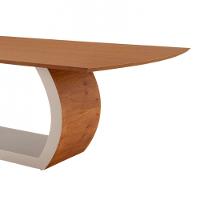 Mesa Para Sala De Jantar Ellis 220cm Madeira Moderna Mobília Cinamomo Com Off White/cinamomo Imbuia