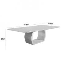Mesa Para Sala De Jantar Ellis 220cm Madeira Moderna Mobília Cinamomo Com Off White/cinamomo Imbuia - 6