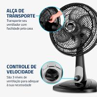 Ventilador de Mesa Mondial Turbo 06 Pás VT-30-NB 110V - 3