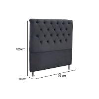 Cabeceira Cama Box Estofada King King Embaixatriz Plus Suede Marrom Chocolate - Simbal - 2