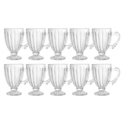 Jogo 10 Xícaras De Café Vidro Transparente Imperial Cristal 100ml Lyor