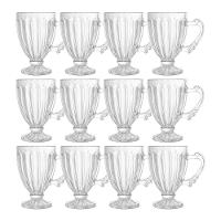 Jogo 12 Xícaras De Café Vidro Transparente Imperial Cristal 100ml Lyor - 1