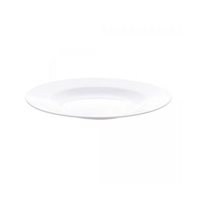 Jogo 4 Pratos Raso De Melamina Basic Branco 25cm Lyor