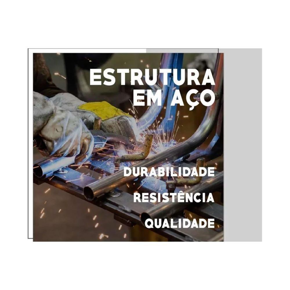 Mesa de Sala Jantar Átria Retangular 1592 Aço c/Tampo Madeirado 160x90cm Nogal/Freijo Rose - Carraro - 2