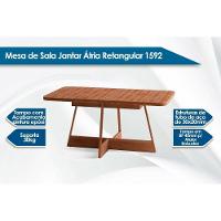 Mesa de Sala Jantar Átria Retangular 1592 Aço c/Tampo Madeirado 160x90cm Nogal/Freijo Rose - Carraro - 9