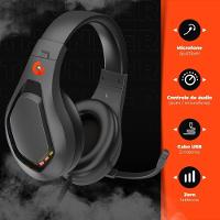 Fone De Ouvido Headset Gamer, Thunder Light, Usb 7.1, Rgb Geonav Preto