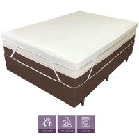 Pillow Top Viúva 200 Fios Premium 10cm 1200g-m² 128x188cm Branco - 5
