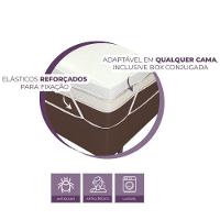 Pillow Top Solteiro 200 Fios Premium 10cm 1200g-m² 88x188cm Branco - 2