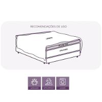 Pillow Top Viúva Espuma Soft 5cm Capa Removível 128x188cm Branco - 7