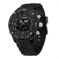 Relógio Esportivo Para Homens Duplo Display Analógico Digital Impermeavel Preto - 1