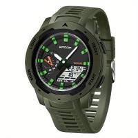 Relógio Esportivo Digital Para Homens Multifuncional Com Calendário Movimento Eletrônico Verde Militar - 1