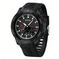 Relógio Esportivo Digital Para Homens Multifuncional Com Calendário Movimento Eletrônico Preto - 1