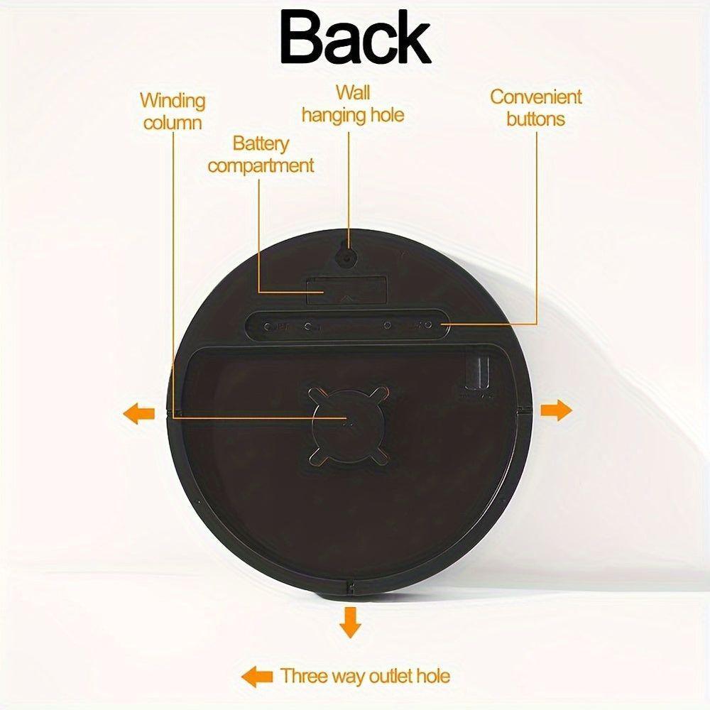 Relógio De Parede Led Redondo De 10 Polegadas Com Controle Remoto, Escurecimento Automático Verde - 2