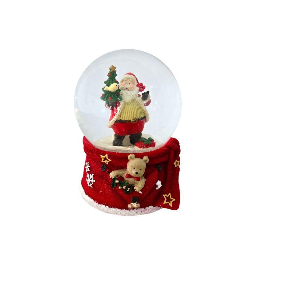 Enfeite Globo De Natal Musical Neve 15cm - 1