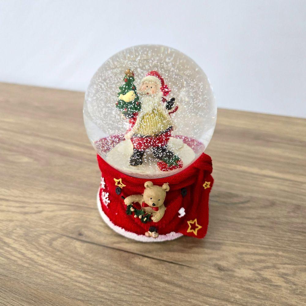 Enfeite Globo De Natal Musical Neve 15cm - 4