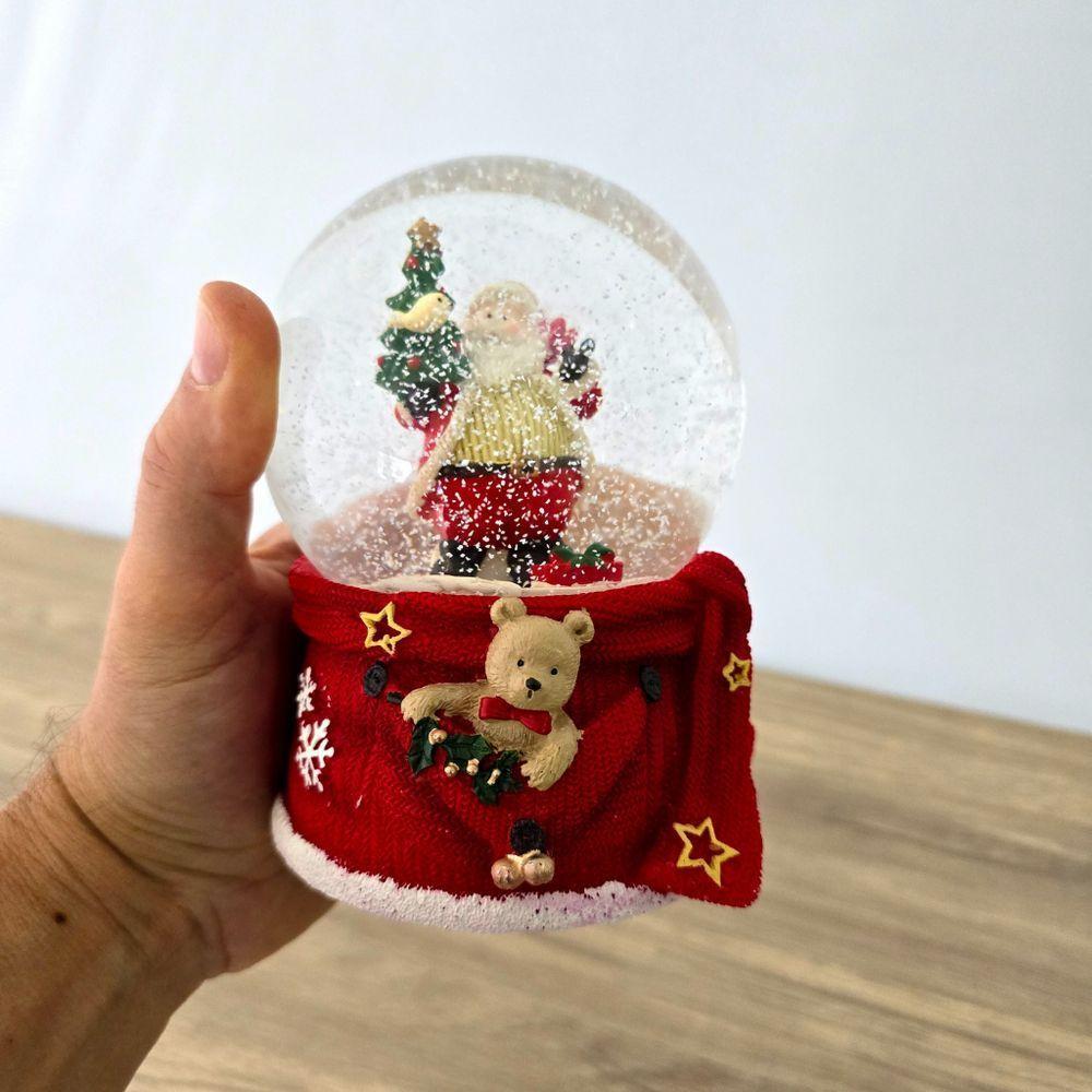 Enfeite Globo De Natal Musical Neve 15cm - 6